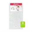 Pemberly Row Fabric White Mini Crib Mattress with Quilted Waterproof Cover