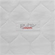 Pemberly Row Fabric White Mini Crib Mattress with Quilted Waterproof Cover
