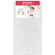 Pemberly Row Fabric White Mini Crib Mattress with Quilted Waterproof Cover