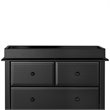 Pemberly Row Contemporary Fabric Universal Baby Changing Tray in Ebony
