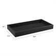 Pemberly Row Contemporary Fabric Universal Baby Changing Tray in Ebony