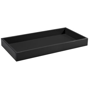 Pemberly Row Contemporary Fabric Universal Baby Changing Tray in Ebony