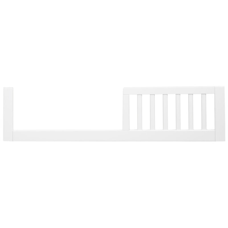 Pemberly Row Mid-Century Wood Toddler Rail in White - 13