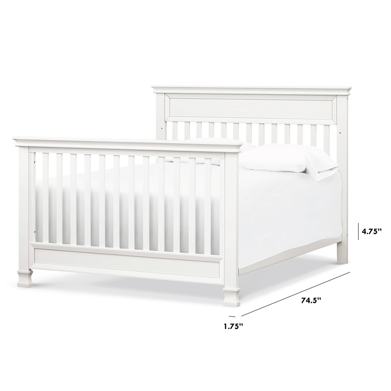 Pemberly Row Hidden Hardware Twin-Full Size Bed Conversion Kit in Warm White