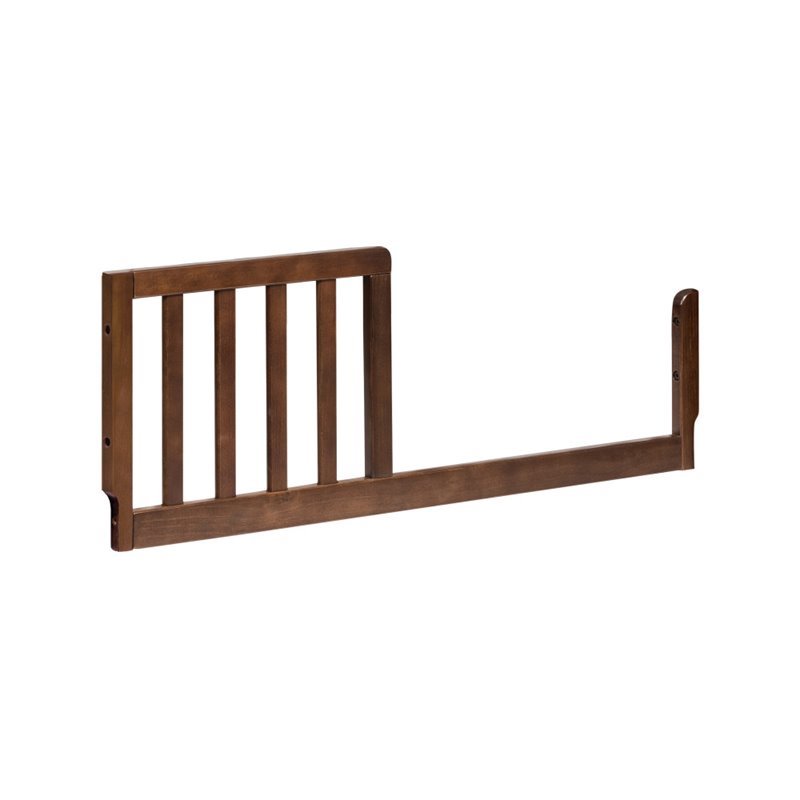 Pemberly Row Transitional Solid Wood Mini Toddler Bed Conversion Kit in Espresso