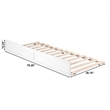 Pemberly Row Twin Extra Long Solid Wood Contemporary Trundle in White