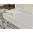 Pemberly Row Twin Extra Long Solid Wood Contemporary Trundle in White