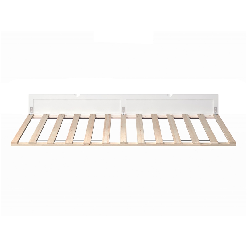 Pemberly Row Twin Extra Long Solid Wood Contemporary Trundle in White