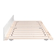 Pemberly Row Twin Extra Long Solid Wood Contemporary Trundle in White