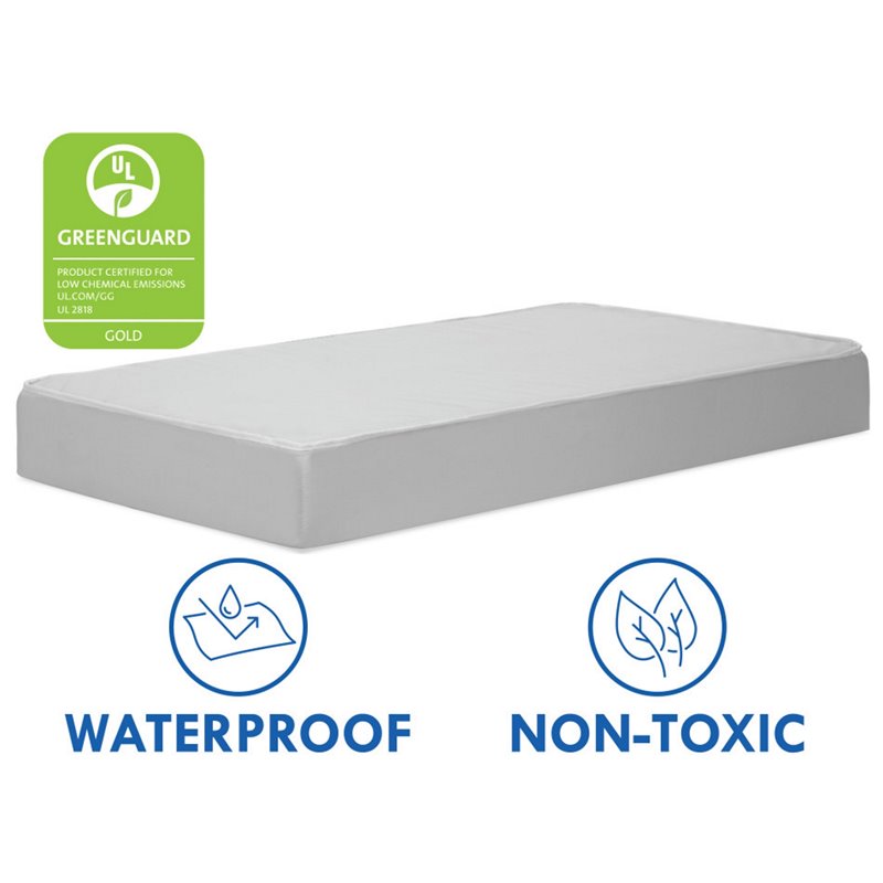 Pemberly Row Deluxe Coil Dual-sided Crib & Toddler Mattress - Extra Firm White