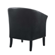 Pemberly Row Club Chairs Set of 2 in Black Faux Leather Upholstery