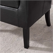 Pemberly Row Club Chairs Set of 2 in Black Faux Leather Upholstery