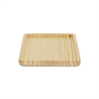 Pemberly Row Natural Wood Rectangular Glossy Tray with Smooth Corners