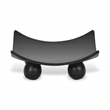 Pemberly Row Curved Black Wood Tray with Decorative Orbs