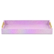 Pemberly Row Iridescent Tray with Seascale Pattern and Gold Handles
