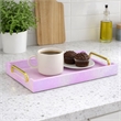 Pemberly Row Iridescent Tray with Seascale Pattern and Gold Handles