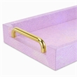 Pemberly Row Iridescent Tray with Seascale Pattern and Gold Handles