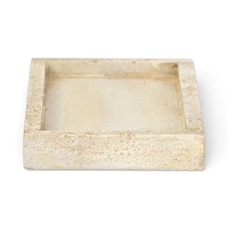 Pemberly Row Slim Rectangular Wood Tray in Brown with Gold Handles