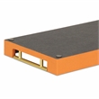 Pemberly Row Lusan Vinyl Tray in Orange Shagreen with Metal Handles