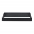 Pemberly Row Labai Shagreen Mirrored Tray in Black with Center Mirror