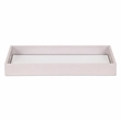 Pemberly Row Labai White Shagreen Tray with Reflective Mirror Panel