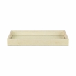 Pemberly Row Labai White Gold Shagreen Tray with Decorative Mirror