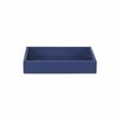 Pemberly Row Shagreen Mirrored Serving Tray - Navy Blue - Small Size