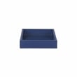 Pemberly Row Shagreen Mirrored Serving Tray - Navy Blue - Small Size