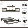 Pemberly Row Set of 2 Metal Mirrored Nested Trays in Pewter