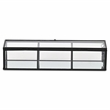 Pemberly Row Mirrored Glass Display Box with 3 Compartments in Black