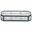 Pemberly Row Zelara Fluted Glass Display Box with 4 Compartments in Black