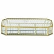 Pemberly Row Zelara Fluted Glass Display Box with 4 Compartments in Gold