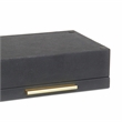Pemberly Row Decorative Box Set in Black Faux Shagreen Finish