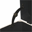 Pemberly Row Set of 3 Black Shagreen & Cream Wicker Pattern Storage Trunks