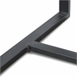 Pemberly Row Wood and Black Metal T Leg Banquet Table