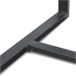 Pemberly Row Wood and Black Metal T Leg Banquet Table