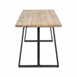 Pemberly Row Wood and Black Metal T Leg Banquet Table