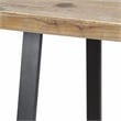 Pemberly Row Wood and Black Metal T Leg Banquet Table