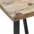 Pemberly Row Wood and Black Metal T Leg Banquet Table