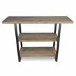 Pemberly Row Rustic 3 Tier Wood and Metal Display Table