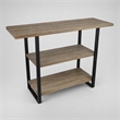 Pemberly Row Rustic 3 Tier Wood and Metal Display Table