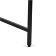 Pemberly Row Black Bench with Cream Boucle Upholstery
