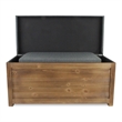 Pemberly Row Nesting Cushioned Wood Storage Benches Set of 2