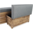 Pemberly Row Nesting Cushioned Wood Storage Benches Set of 2