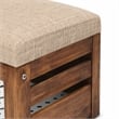 Pemberly Row Nesting Cushioned Wood and Metal Storage Benches Set of 2
