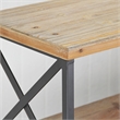 Pemberly Row 3 Tier and Two Drawer Wood and Metal Shelf