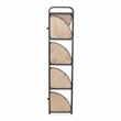 Pemberly Row 5-Tier Foldable Wood and Metal Corner Shelf