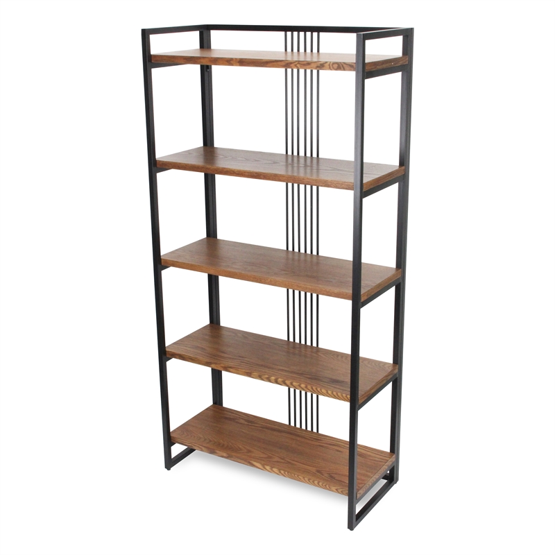 Pemberly Row 5-Tier Metal Framed Wood Shelf