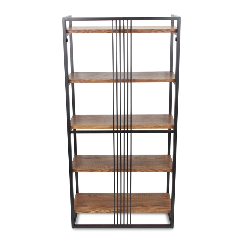 Pemberly Row 5-Tier Metal Framed Wood Shelf