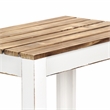 Pemberly Row Brown and White Wooden Side Table with Storage